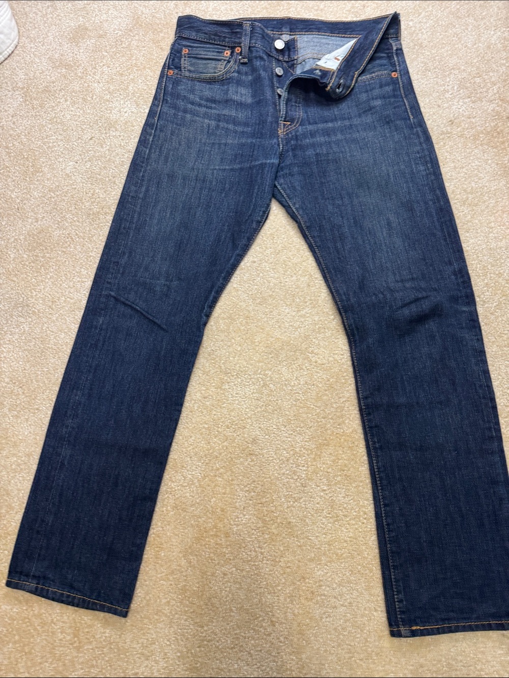 Levi's 501 Button flys Men's Straight Jeans in Dark Indigo 29x30